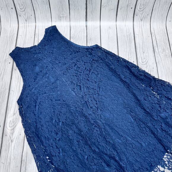 Altar’d State Navy Blue Boho Lace Dress Size Medium - Picture 5 of 5